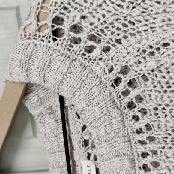 𝅺AEROPOSTALE Chunky Knit Cropped Oatmeal Colored Sweater Size XS - Picture 3 of 13